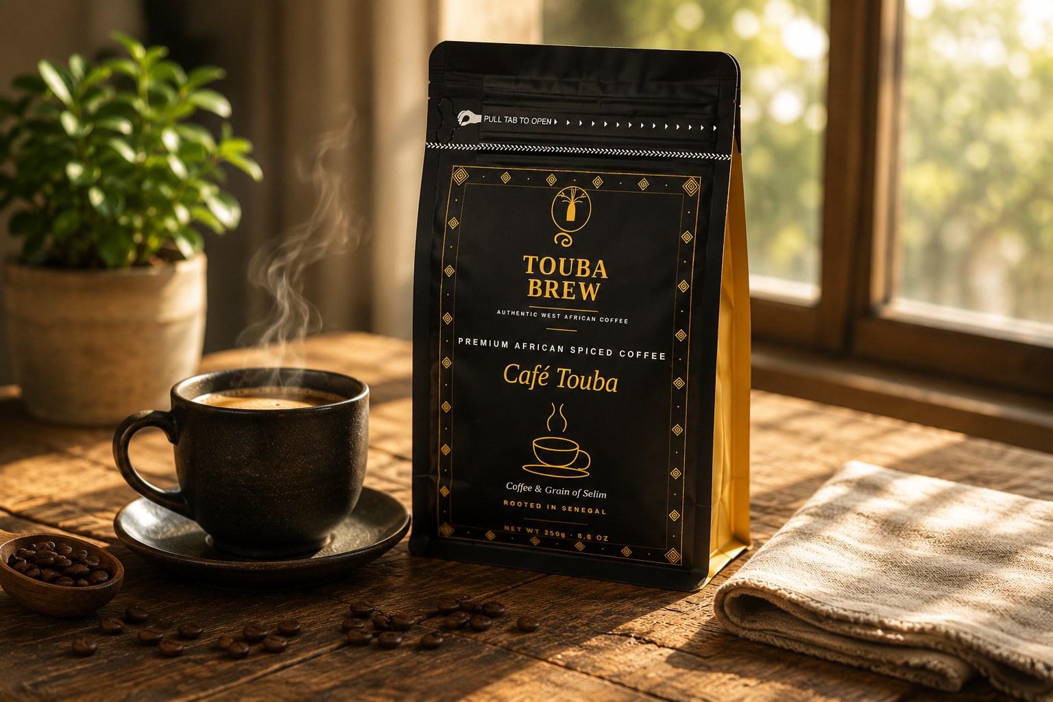 The first cup, unhurried — TOUBABREW