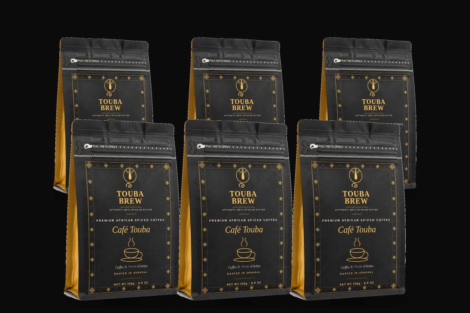 6-Pack Family Bundle — TOUBABREW premium African spiced coffee