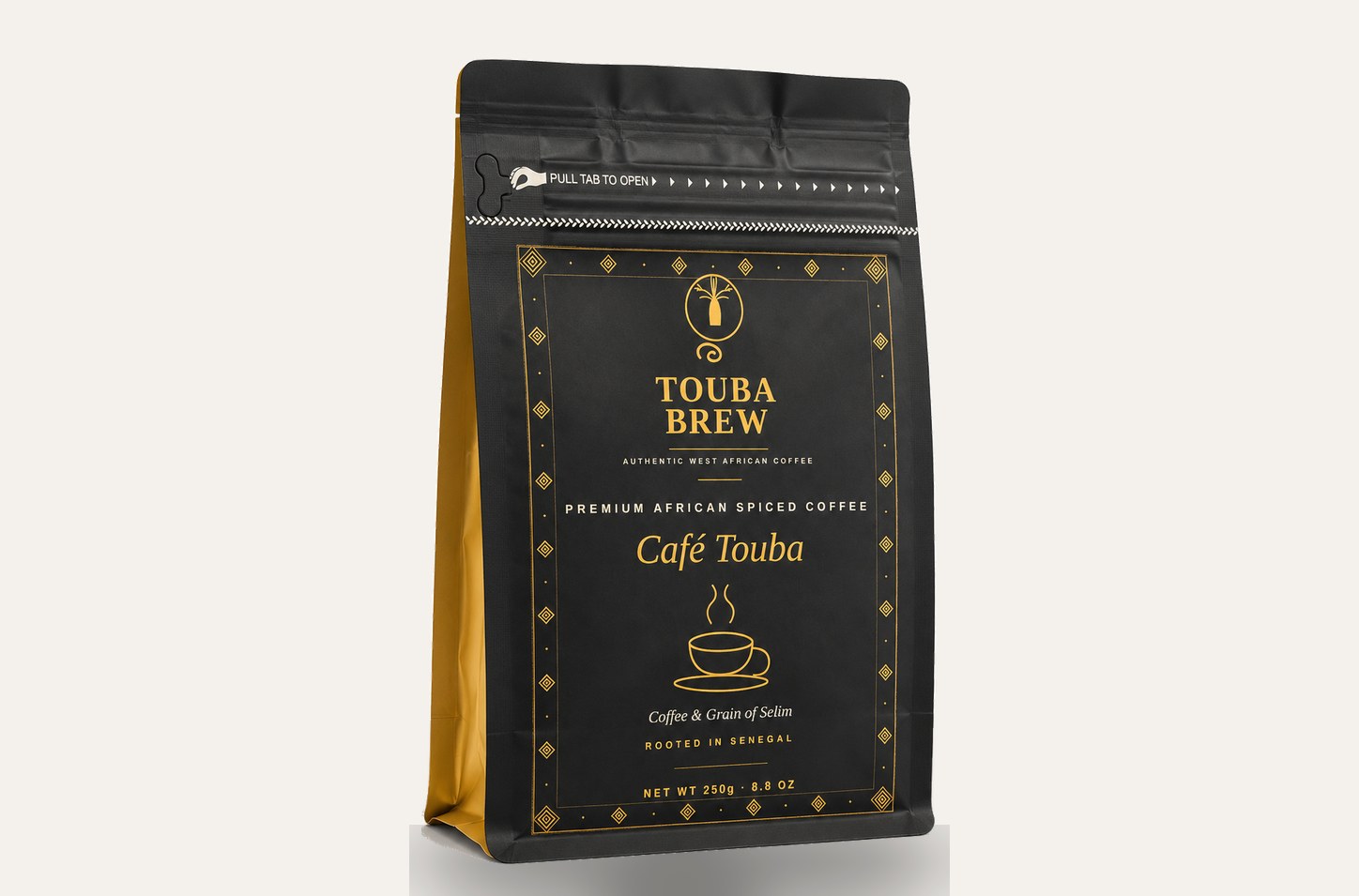 TOUBABREW Signature pouch — premium African spiced coffee